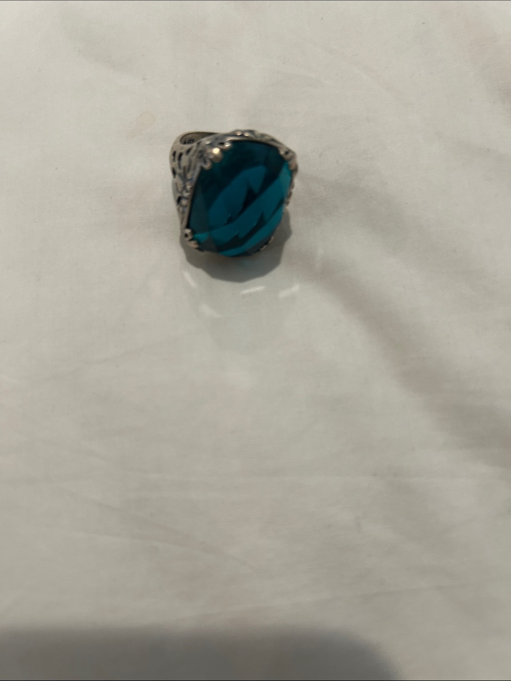 Silpada Teal Faceted Oval Ring